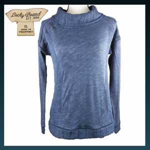 Lucky Brand Navy Blue turtle neck size small